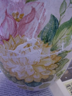 Ceramiche di Albisola Francesco Guarino - Restauri - Vaso carteggiare